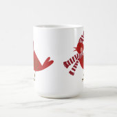 Niedlicher Red Bird mit Scarf & Hat Weihnachts-Tas Kaffeetasse (Mittel)