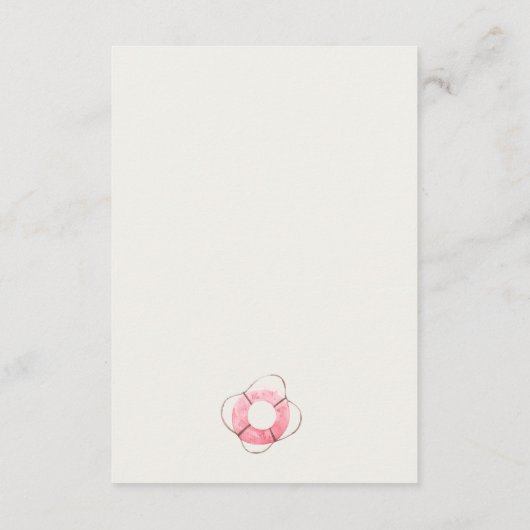 Niedlicher Red Blue Sailboat Advisor für Mama Baby Begleitkarte (Rückseite)