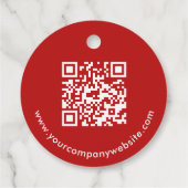 Niedlicher Red Bow Company QR Code Geschenkanhänger (Rückseite)