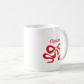 Niedlicher Red Bow Kaffeetasse (VorderseiteRechts)