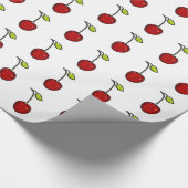 Niedlicher Red Cherries Gift Wrap Geschenkpapier (Ecke)