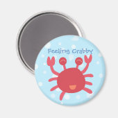 Niedlicher Red Crab Gefühl Crabby Pub Magnet (Vorderseite/Rückseite)