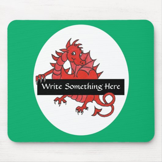 Niedlicher Red Dragon Mousepad zur Personalisierun (Vorne)