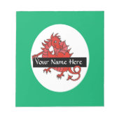 Niedlicher Red Dragon Notepad oder Jotter zum Pers Notizblock (Vorderseite)