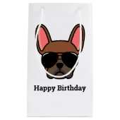 Niedlicher Red Fawn French Bulldog Face Small Gift Kleine Geschenktüte (Vorderseite)
