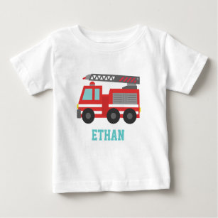 Niedlicher Red Fire Truck für kleine Feuerwehrleut Baby T-shirt