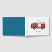 Niedlicher Red Fireruck Motor Kinder jeden Geburts Gästebuch (Voll)