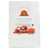 Niedlicher Red Fireruck Motor Kinder jeden Geburts Mittlere Geschenktüte (Vorderseite)