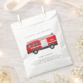 Niedlicher Red Firetruck Motor Kinder Spaß Geburts Geschenktütchen (Ausgeschnitten)