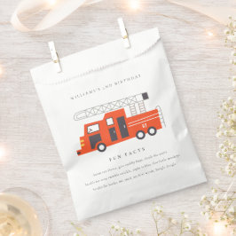 Niedlicher Red Firetruck Motor Kinder Spaß Geburts Geschenktütchen