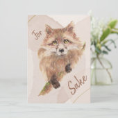 Niedlicher Red Fox Funny für Foxsake Zitat T - Shi Karte (Stehend Vorderseite)