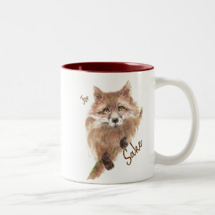 Niedlicher Red Fox Funny für Foxsake Zitat Zweifarbige Tasse