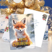 Niedlicher Red Fox Snowy Winter Weihnachten