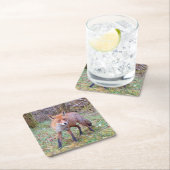 Niedlicher Red Fox-Untersetzer Rechteckiger Pappuntersetzer (Vor Ort)