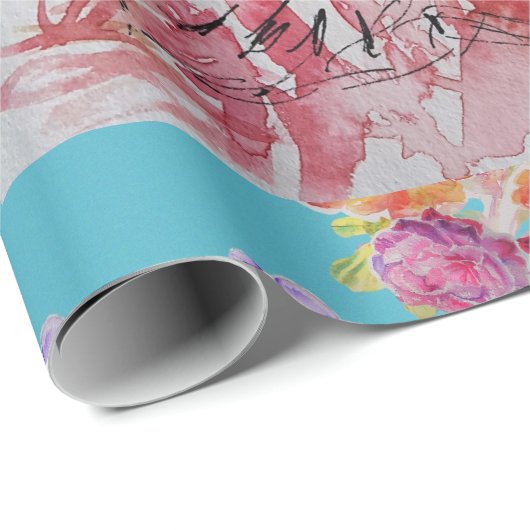 Niedlicher Red Fox Wasserfarben Wald Landschaft Ar Geschenkpapier (Rolleneckpunkt)