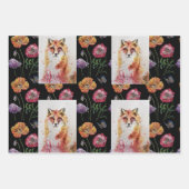 Niedlicher Red Fox Wasserfarben Wald Landschaft Ar Geschenkpapier Set (Vorderseite)
