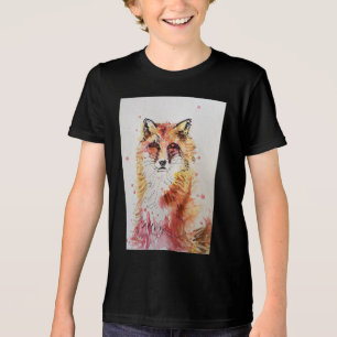 Niedlicher Red Fox Whimsical Watercolor Boys T Shi Tri-Blend Shirt