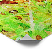 Niedlicher Red Fox Wildlife Watercolor Malerei Poster (Ecke)