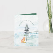 Niedlicher Red & Green Fox Weihnachten (Vorderseite)