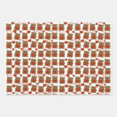 Niedlicher Red Heart Pattern Teddy Bär Valentinsta Geschenkpapier Set (Vorderseite 3)
