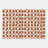 Niedlicher Red Heart Pattern Teddy Bär Valentinsta Geschenkpapier Set (Vorderseite 2)