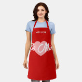 Niedlicher Red Heart Valentinstag Schürze (Getragen)