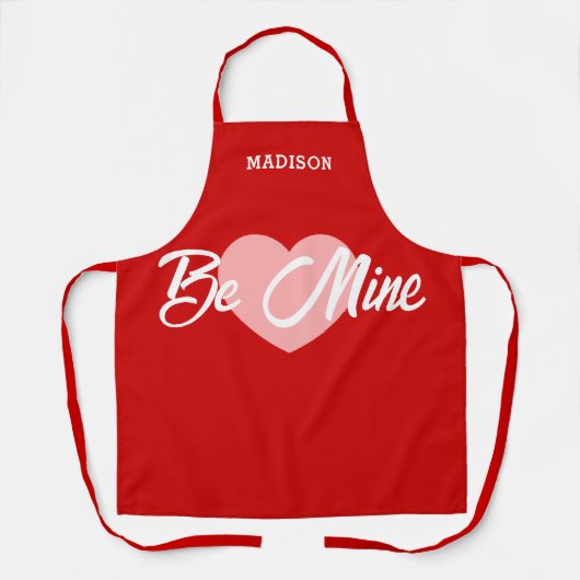 Niedlicher Red Heart Valentinstag Schürze (Vorderseite)