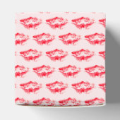 Niedlicher Red Kisses Blush Pink Valentinstag Geschenkschachtel (Oben)