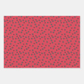Niedlicher Red Ladybug Personalisierter Kindergebu Geschenkpapier Set (Vorderseite 3)