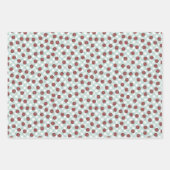 Niedlicher Red Ladybug Personalisierter Kindergebu Geschenkpapier Set (Vorderseite 3)