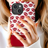 Niedlicher Red Lipstick Kisses Skriptname Case-Mate iPhone Hülle