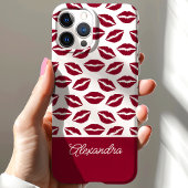 Niedlicher Red Lipstick Kisses Skriptname Case-Mate iPhone Hülle