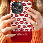 Niedlicher Red Lipstick Kisses Skriptname Case-Mate iPhone Hülle