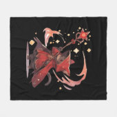 Niedlicher Red Mage Cat Hero Fleecedecke (Vorderseite (Horizontal))