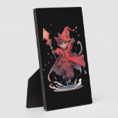Niedlicher Red Mage Cat Hero Fotoplatte (Seite)