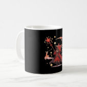 Niedlicher Red Mage Cat Hero Kaffeetasse (Vorderseite Links)