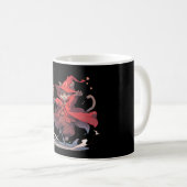 Niedlicher Red Mage Cat Hero Kaffeetasse (VorderseiteRechts)