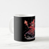 Niedlicher Red Mage Cat Hero Kaffeetasse (Vorderseite Links)