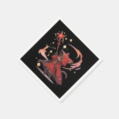 Niedlicher Red Mage Cat Hero Serviette (Ecke)
