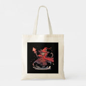 Niedlicher Red Mage Cat Hero Tragetasche (Rückseite)