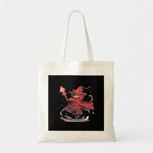 Niedlicher Red Mage Cat Hero Tragetasche (Vorne)