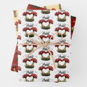 Niedlicher Red Mushroom Fungi I Liebe You Valentin Geschenkpapier Set (Beispiel)