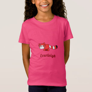 Niedlicher Red Panda Cartoon Zeichnend T - Shirt