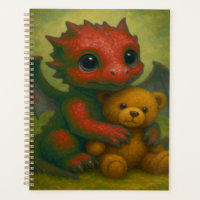 Niedlicher Red Puppy-Mit Augen Baby Dragon mit Ted