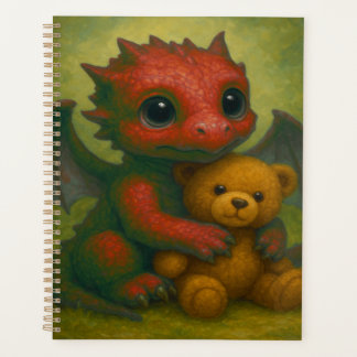 Niedlicher Red Puppy-Mit Augen Baby Dragon mit Ted Planer