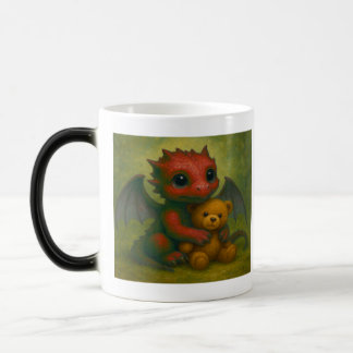 Niedlicher Red Puppy-Mit Augen Baby Dragon mit Ted Verwandlungstasse
