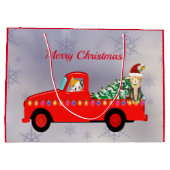Niedlicher Red Truck Weihnachten Große Geschenktüte (Rückseite)