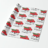 Niedlicher Red Truck Weihnachtsbaum Weihnachten We Geschenkpapier (Ungerollt)