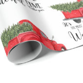 Niedlicher Red Truck Weihnachtsbaum Weihnachten We Geschenkpapier (Rolleneckpunkt)