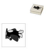 Niedlicher Red Yellow Blue Airplane Cartoon für Ki Gummistempel (Stempel)